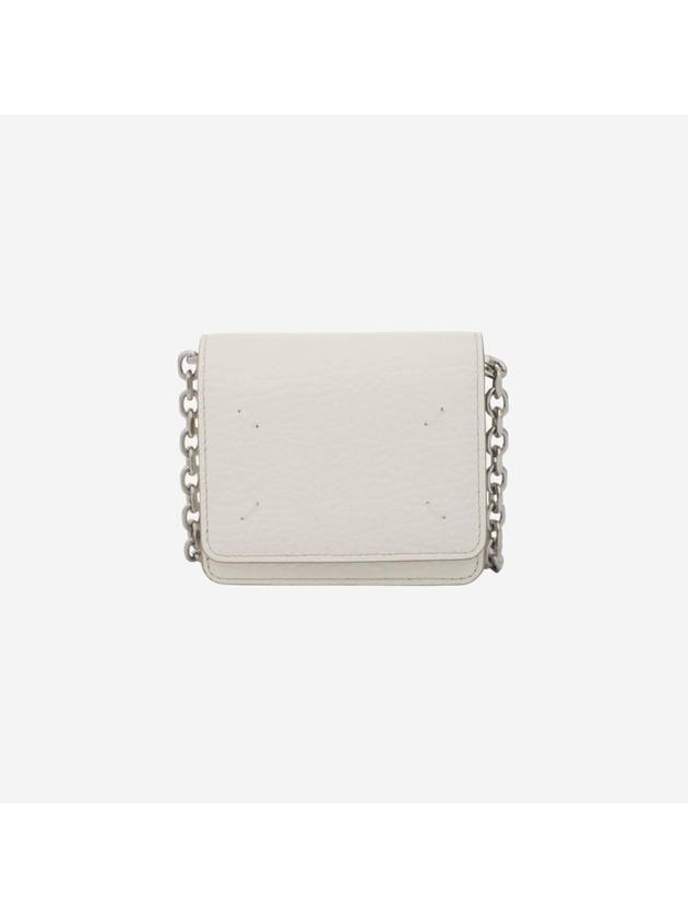 Embroidery Logo Chain Cald Wallet White - MAISON MARGIELA - BALAAN 2