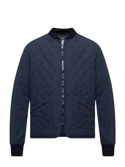 Men's Arcade Quilted Bomber Jacket Navy - A.P.C. - BALAAN 2