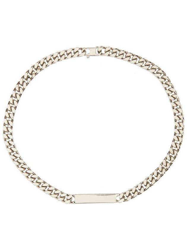 Classic Number Logo Plate Chain Necklace Silver - MAISON MARGIELA - BALAAN 3