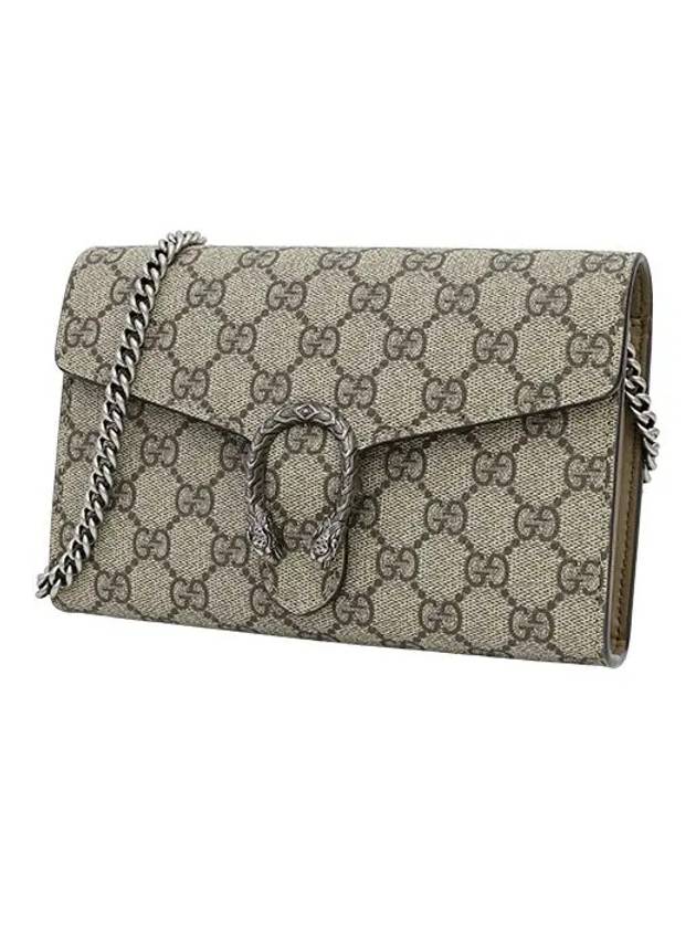 Dionysus GG Chain Shoulder Bag Beige Ebony - GUCCI - BALAAN 4