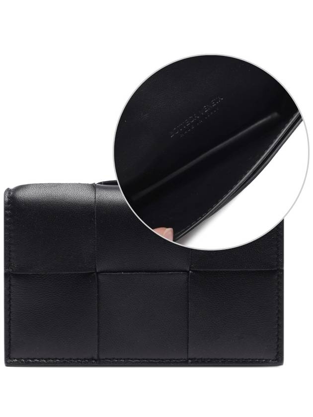 Intrecciato Flap Card Wallet Black - BOTTEGA VENETA - BALAAN 2