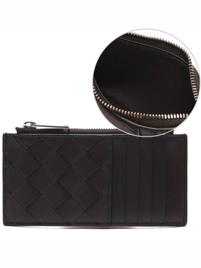 Intrecciato Zipper Card Wallet Dark Brown - BOTTEGA VENETA - BALAAN 2