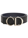 Reversible CD Leather Belt Black - DIOR - BALAAN 1