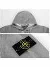 Logo Patch Drawstring Hoodie Melange Grey - STONE ISLAND - BALAAN 6