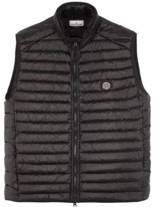 Loom Woven Chambers Nylon Down Vest Black - STONE ISLAND - BALAAN 2