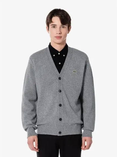 Men s basic V neck spring and fall cardigan AH560E 54N CCA domestic product GQ2N24081387985 - LACOSTE - BALAAN 1