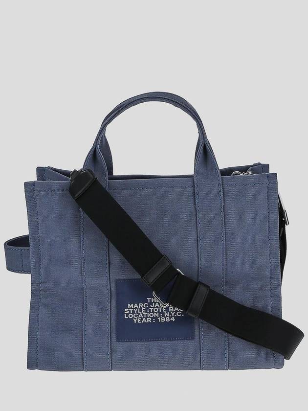 Logo Medium Canvas Tote Bag Blue - MARC JACOBS - BALAAN 4