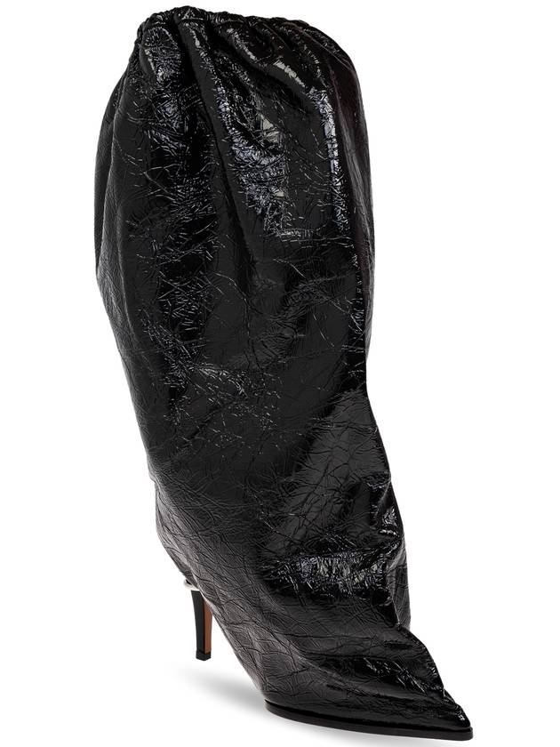 Alexander McQueen Leather Heeled Boots, Women's, Black - ALEXANDER MCQUEEN - BALAAN 4