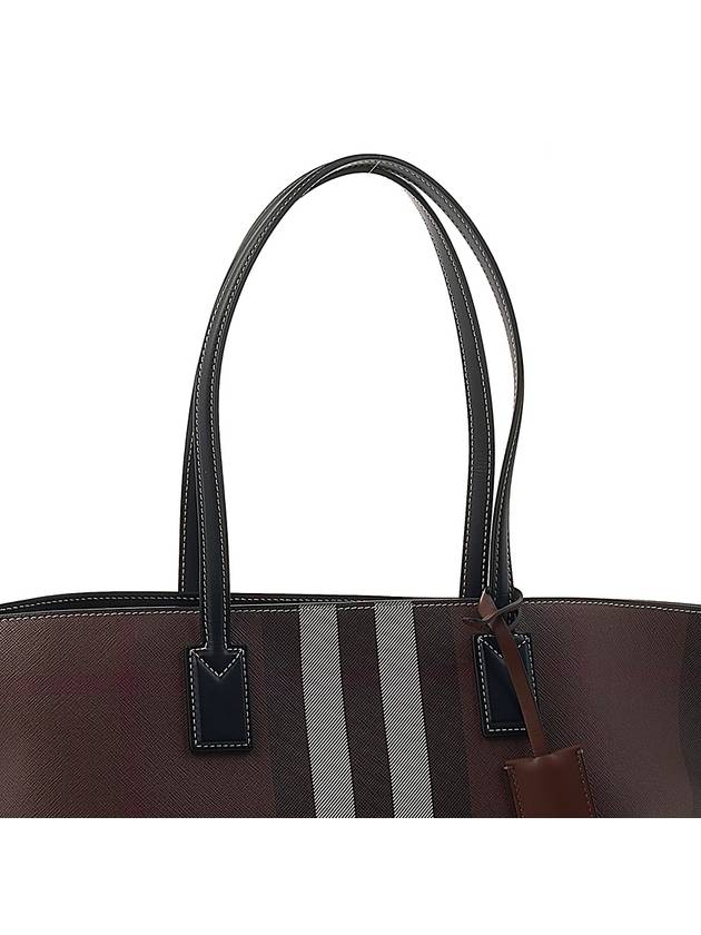 Medium Check Tote Bag Dark Birch Brown - BURBERRY - BALAAN 8