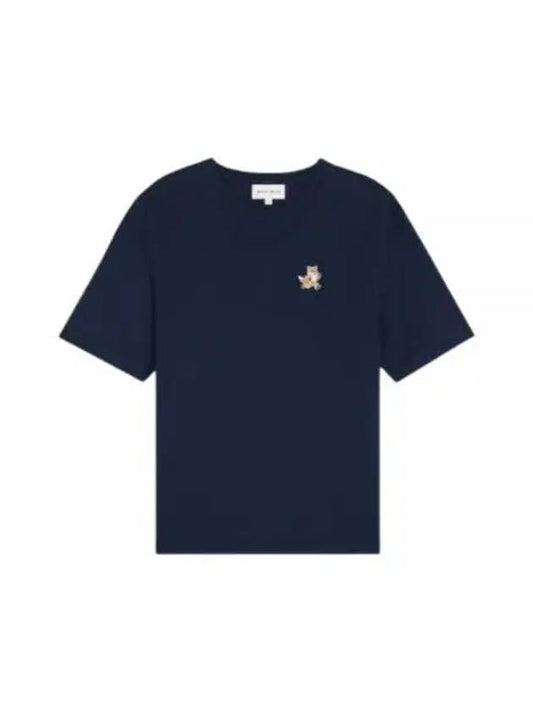 Speedy Fox Patch Comfort Short Sleeve T Shirt Navy - MAISON KITSUNE - BALAAN 2