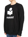 Kieffer Logo Print Linen Long Sleeve T-Shirt Black - ISABEL MARANT - BALAAN 3