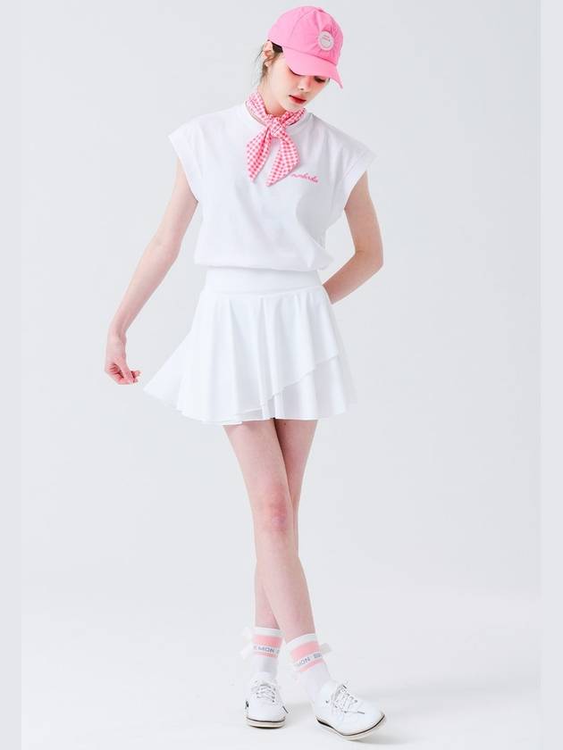 Cooling double layer flare skirt UPF50 WHITE - MONBIRDIE GOLF - BALAAN 1