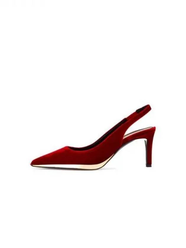 WOMEN BRAQUEL Velor slingback red 270535 - GIUSEPPE ZANOTTI - BALAAN 1