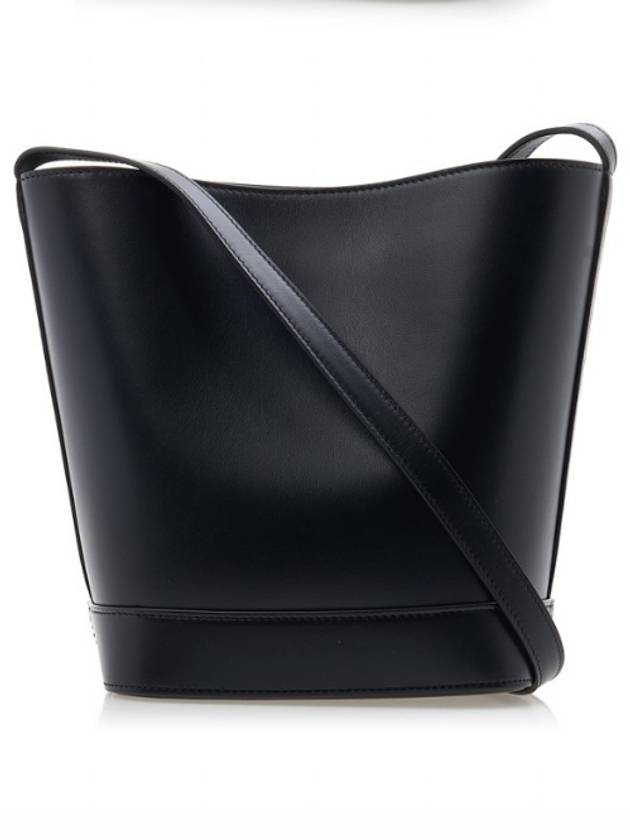 Cuir Triomphe Calfskin Small Bucket Bag Black - CELINE - BALAAN 9