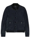 leather jacket LBS034 LMS003S23 HB825 NAVY - TOM FORD - BALAAN 1