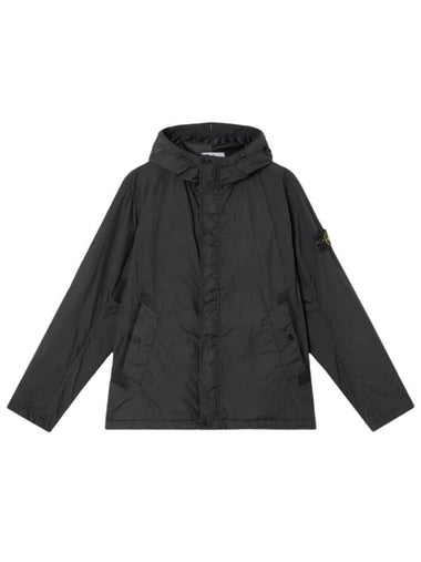 Crinkle Refs R NY Hooded Jacket Black - STONE ISLAND - BALAAN 1