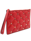 Women s Valentino SW2P0S44NAP Red Gold Candy Stud Gabarani Clutch gt Pouch Gangbuk used luxury goods - VALENTINO - BALAAN 4