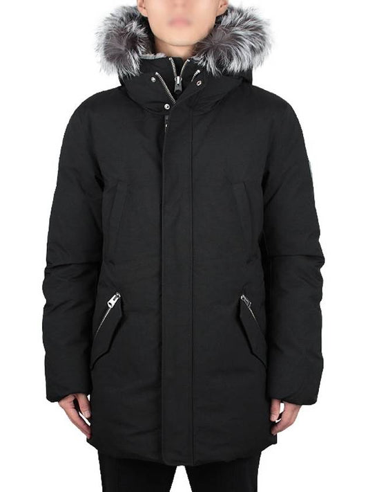 Edward Silver Fox Fur Hoodie Down Parka Black - MACKAGE - 2