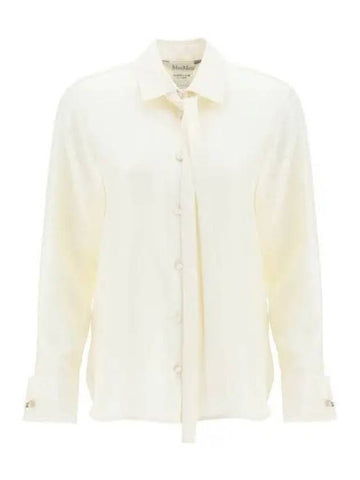 Toano Toano Silk Shirt White - MAX MARA - BALAAN 1