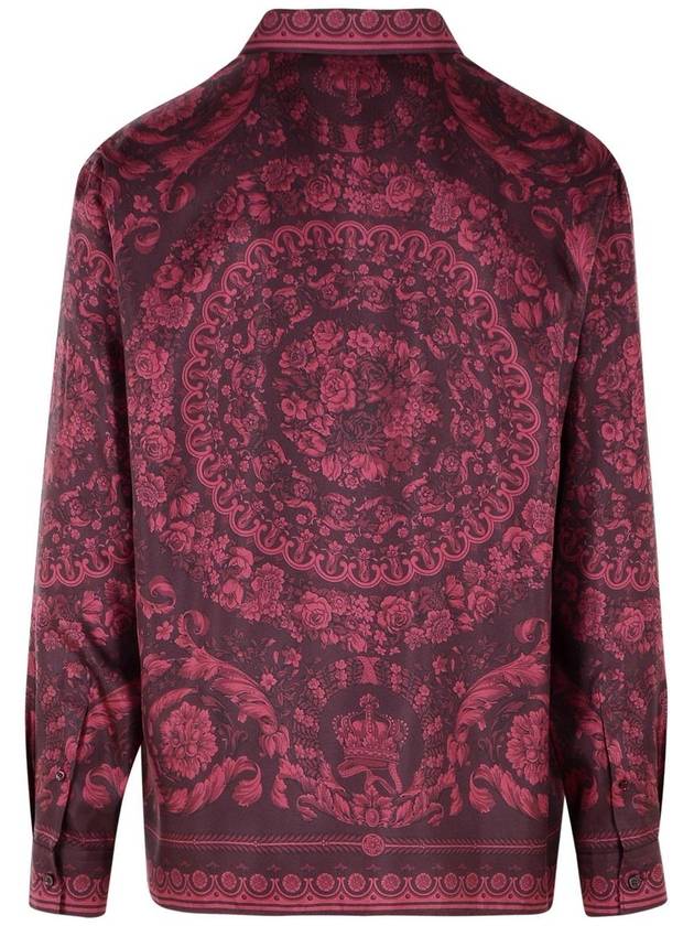 Versace Burgundy Silk Shirt - VERSACE - BALAAN 3