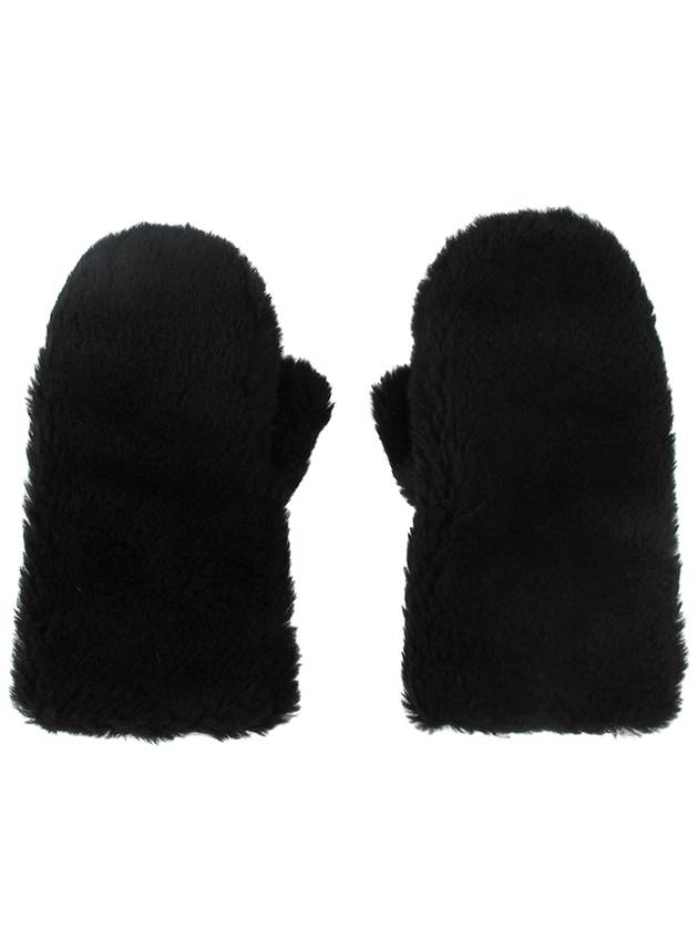 METEO Wool Gloves MA002XXLATI C99 NOIR YVA008bk - YVES SALOMON - BALAAN 1