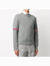 Men's Milan Stitch Armband Crew Neck Knit Top Light Grey - THOM BROWNE - BALAAN 3