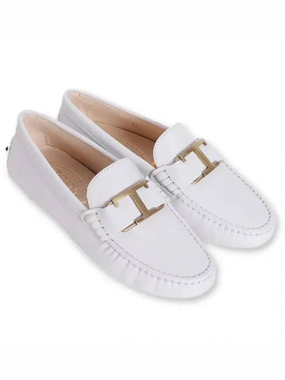 Women's T Timeless Gommino Leather Driving Shoes White - TOD'S - BALAAN 2