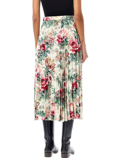 Junya Watanabe Floral Pleated Midi Skirt - JUNYA WATANABE - BALAAN 2