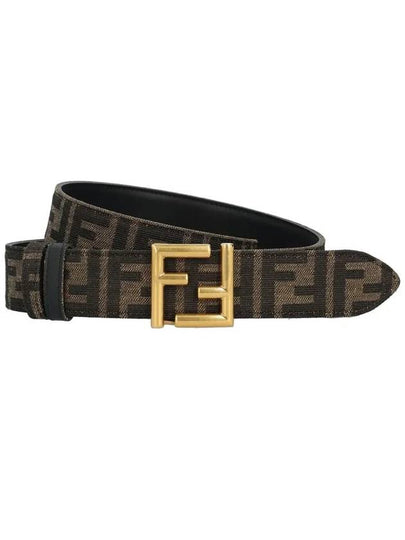 FF Fabric Reversible Leather Belt Black - FENDI - BALAAN 2