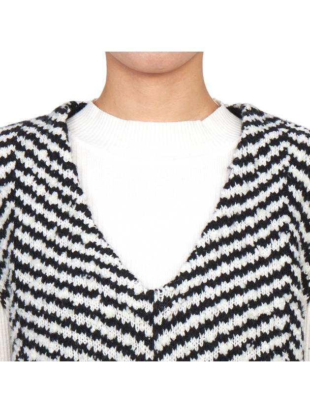 Chevron Knit Sleeveless Black White - JW ANDERSON - BALAAN 8