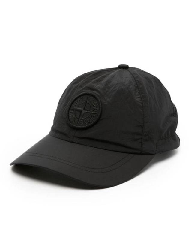 Logo Nylon Metal 6-Panel Ball Cap Black - STONE ISLAND - BALAAN 2