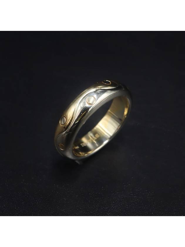 Women s Bvlgari 18K yellow white gold Onda ring Korea No 9 gt Gangbuk used luxury goods - BVLGARI - BALAAN 3