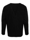 V-Neck Pleated Cardigan Navy - ISSEY MIYAKE - BALAAN 2