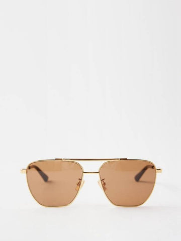 Square Metal Sunglasses B0070716282 - BOTTEGA VENETA - BALAAN 1