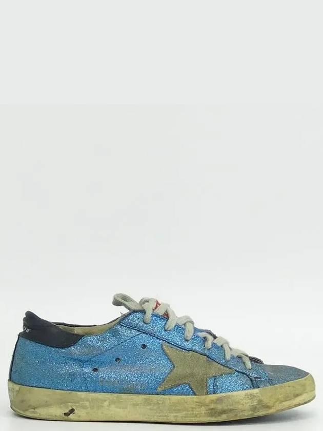 Blue Glitter Superstar Women s Sneakers 230 - GOLDEN GOOSE - BALAAN 4