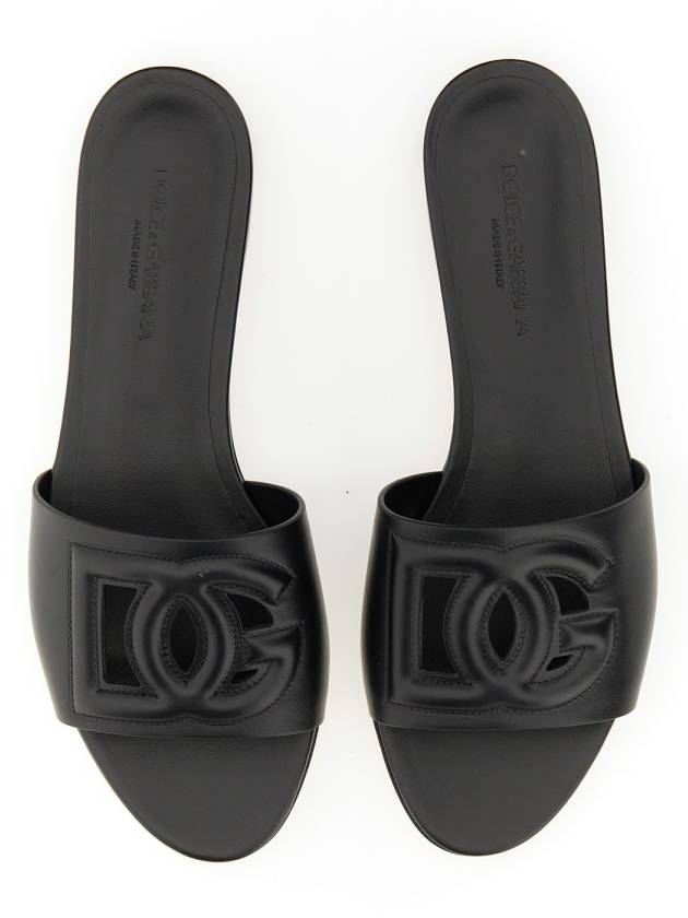 DG Millennial Logo Slippers Black - DOLCE&GABBANA - BALAAN 2