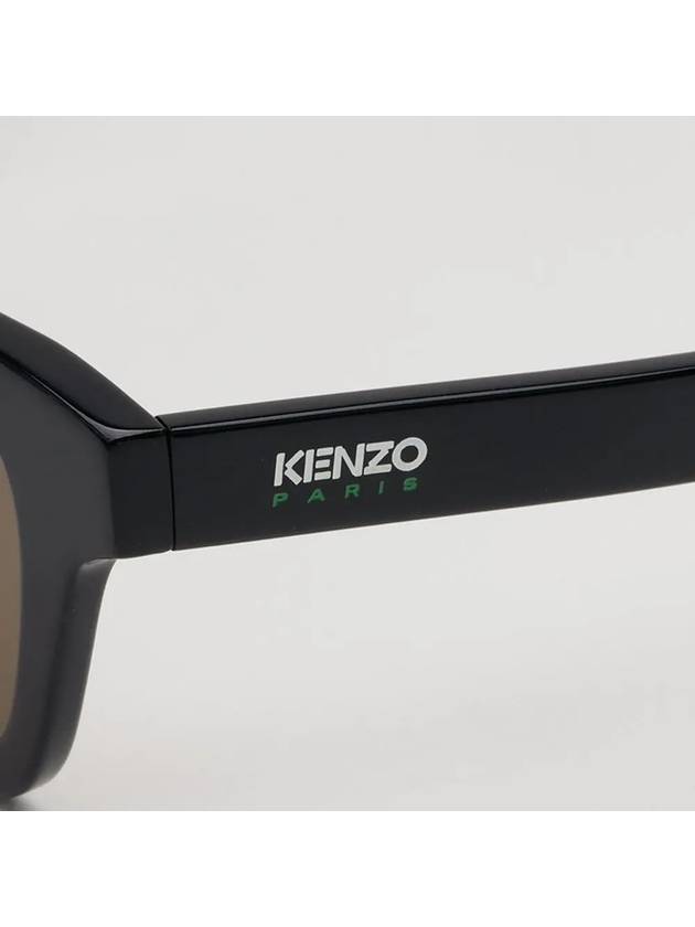 Sunglasses KZ40159F 01E Asian fit black horn rim square - KENZO - BALAAN 4