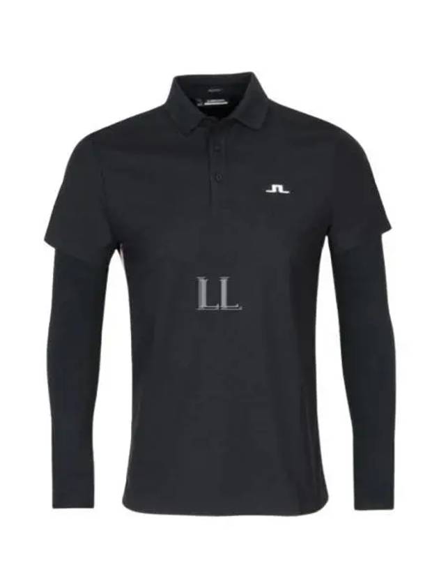 Liam Regular Fit Long Sleeve Polo Shirt Black - J.LINDEBERG - BALAAN 2