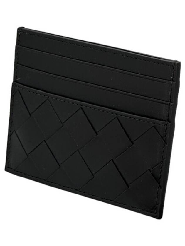 Intrecciato Leather Card Wallet Black - BOTTEGA VENETA - BALAAN 4