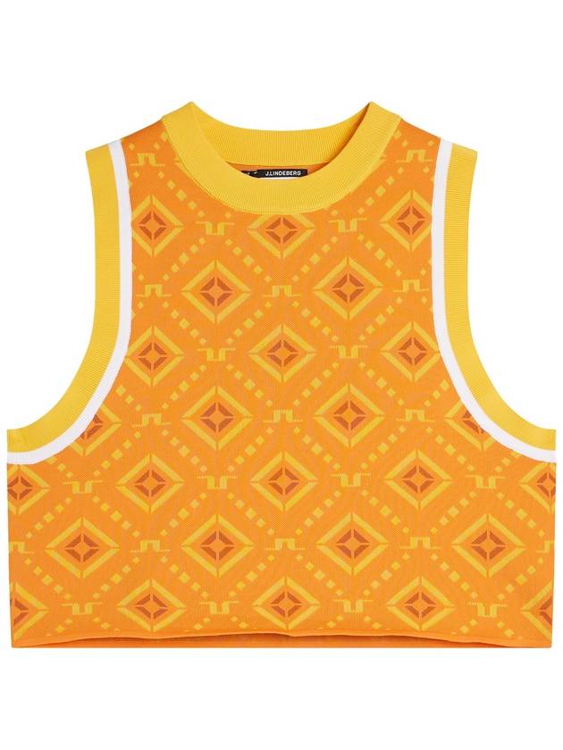 Golf Frezza Knit Vest Orange Diamond logo - J.LINDEBERG - BALAAN 5