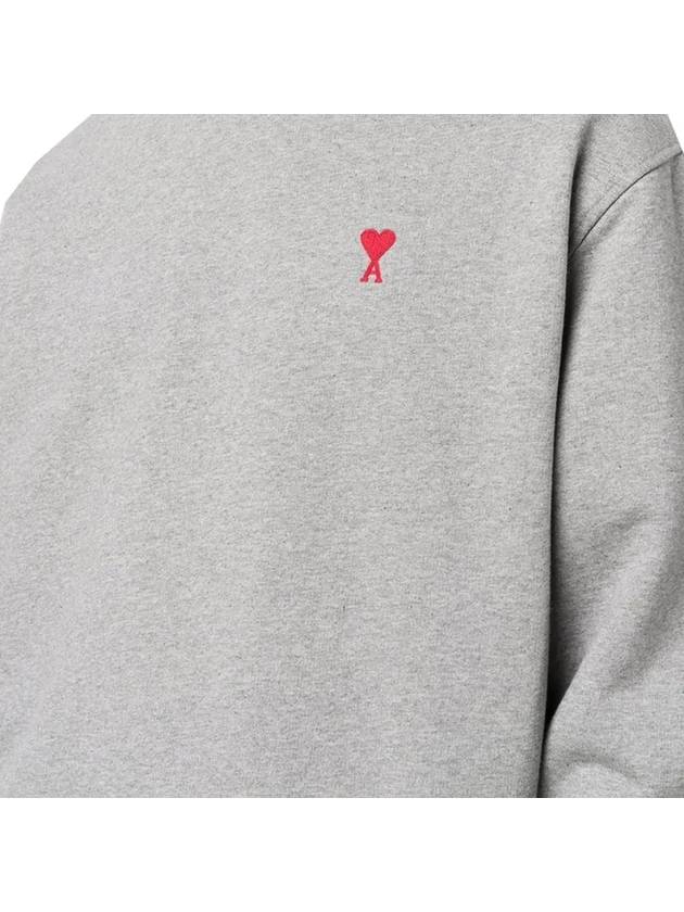 Small Heart Logo Sweatshirt Grey - AMI - BALAAN 5