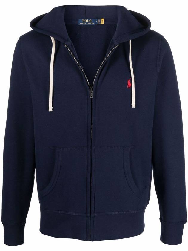 Embroidered Pony Logo Zip Up Hoodie Navy - POLO RALPH LAUREN - BALAAN 1