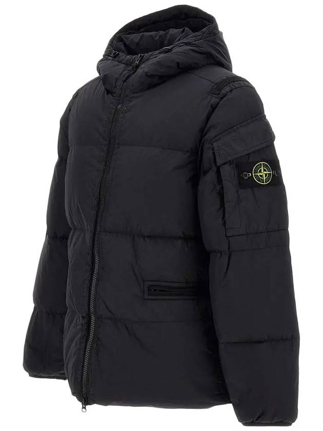 Men's Wappen Patch Crinkle Wraps Padding Black - STONE ISLAND - BALAAN 4