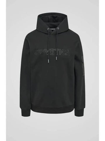 Cavazzo Black Men s Hooded Sweatshirt - DUVETICA - BALAAN 1