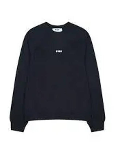 Micro Logo Print Sweatshirt Black - MSGM - BALAAN 2