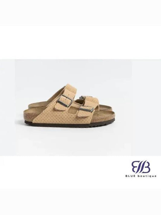 Arizona perforated suede slider sandals 1027066 - BIRKENSTOCK - BALAAN 2