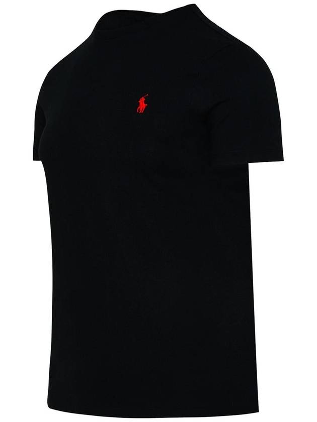 Men's Embroidered Pony Short Sleeve T-Shirt Black - POLO RALPH LAUREN - BALAAN 3