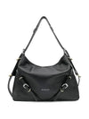 Voyou Medium Leather Shoulder Bag Black - GIVENCHY - BALAAN 3