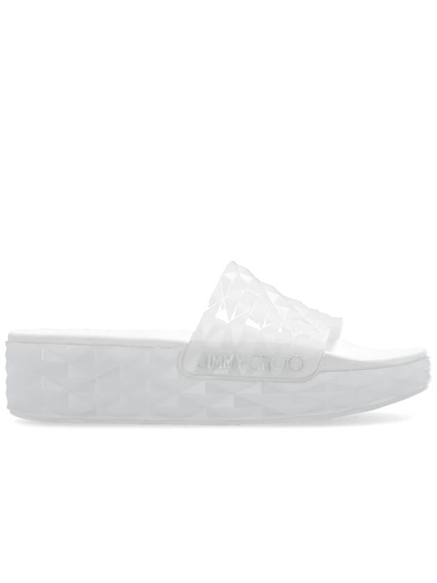 Jimmy Choo ‘Diamond’ Platform Slides, Women's, White - JIMMY CHOO - BALAAN 1