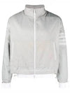 4 Bar Stripe Ripstop Zip-up Jacket Grey - THOM BROWNE - BALAAN 2